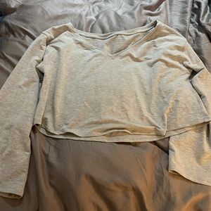 Lulu lemon cropped bell sleeve top